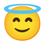 Smiling Face With Halo u1f607 Icon 64 x 64