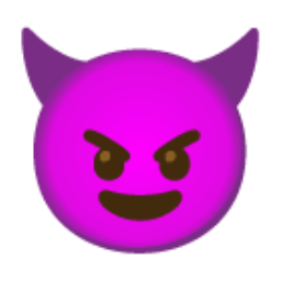 Smiling Face With Horns u1f608 Icon 256 x 256