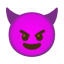 Smiling Face With Horns u1f608 Icon 64 x 64