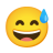 Smiling Face With Open Mouth And Cold Sweat u1f605 Icon 48 x 48