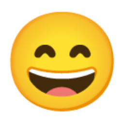 Smiling Face With Open Mouth And Smiling Eyes u1f604 Icon 256 x 256