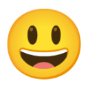 Smiling Face With Open Mouth u1f603 Icon 128 x 128