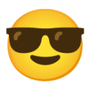 Smiling Face With Sunglasses u1f60e Icon 128 x 128