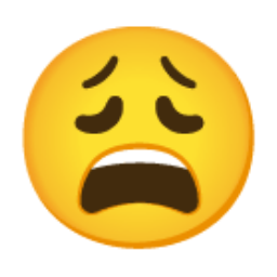 Weary Face u1f629 Icon 256 x 256