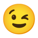 Winking Face u1f609 Icon 128 x 128
