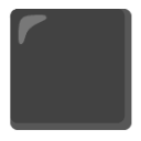 Large Black Square u2b1b Icon 128 x 128