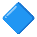 Large Blue Diamond u1f537 Icon 128 x 128