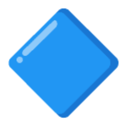 Large Blue Diamond u1f537 Icon 256 x 256