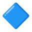 Large Blue Diamond u1f537 Icon 64 x 64