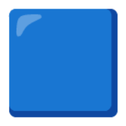 Large Blue Square u1f7e6 Icon 256 x 256