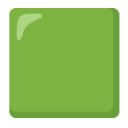 Large Green Square u1f7e9 Icon 128 x 128