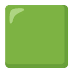 Large Green Square u1f7e9 Icon 256 x 256