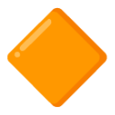 Large Orange Diamond u1f536 Icon 128 x 128