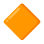 Large Orange Diamond u1f536 Icon 64 x 64