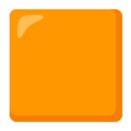 Large Orange Square u1f7e7 Icon 256 x 256