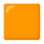 Large Orange Square u1f7e7 Icon 64 x 64