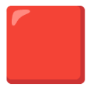 Large Red Square u1f7e5 Icon 128 x 128