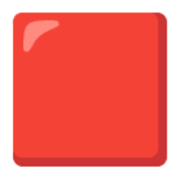 Large Red Square u1f7e5 Icon 256 x 256