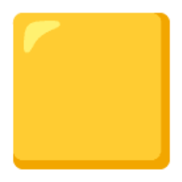 Large Yellow Square u1f7e8 Icon 256 x 256