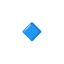 Small Blue Diamond u1f539 Icon 64 x 64
