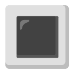 White Square Button u1f533 Icon 256 x 256