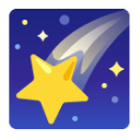Shooting Star u1f320 Icon 128 x 128