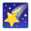 Shooting Star u1f320 Icon 64 x 64