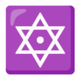 Six Pointed Star With Middle Dot u1f52f Icon 256 x 256