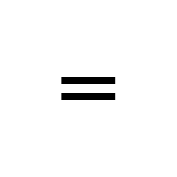 Superscript Equals Sign u207C Icon 256 x 256