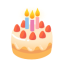 Birthday Cake u1f382 Icon 64 x 64