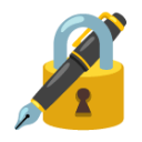 Locked With Pen u1f50f Icon 128 x 128