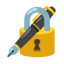 Locked With Pen u1f50f Icon 64 x 64