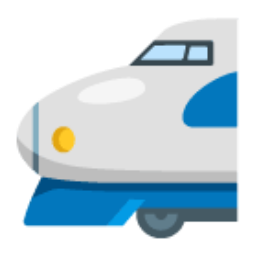 Bullet Train u1f685 Icon 256 x 256