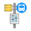 Bus Stop u1f68f Icon 64 x 64