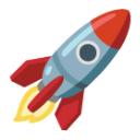 Rocket u1f680 Icon 128 x 128