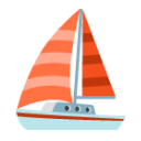 Sailboat u26f5 Icon 128 x 128