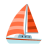 Sailboat u26f5 Icon 48 x 48