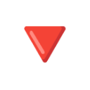 Red Triangle Pointed Down u1f53b Icon 128 x 128