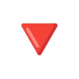 Red Triangle Pointed Down u1f53b Icon 256 x 256