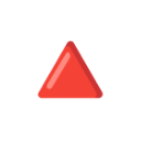 Red Triangle Pointed Up u1f53a Icon 128 x 128