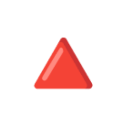 Red Triangle Pointed Up u1f53a Icon 256 x 256