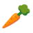 Carrot u1f955 Icon 48 x 48