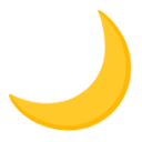 Crescent Moon u1f319 Icon 128 x 128