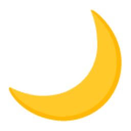 Crescent Moon u1f319 Icon 256 x 256