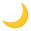 Crescent Moon u1f319 Icon 64 x 64