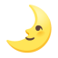 First Quarter Moon Face u1f31b Icon 64 x 64