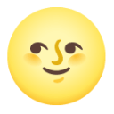 Full Moon Face u1f31d Icon 128 x 128