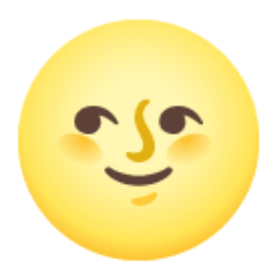 Full Moon Face u1f31d Icon 256 x 256