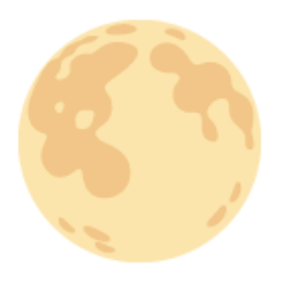 Full Moon u1f315 Icon 256 x 256