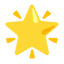 Glowing Star u1f31f Icon 64 x 64